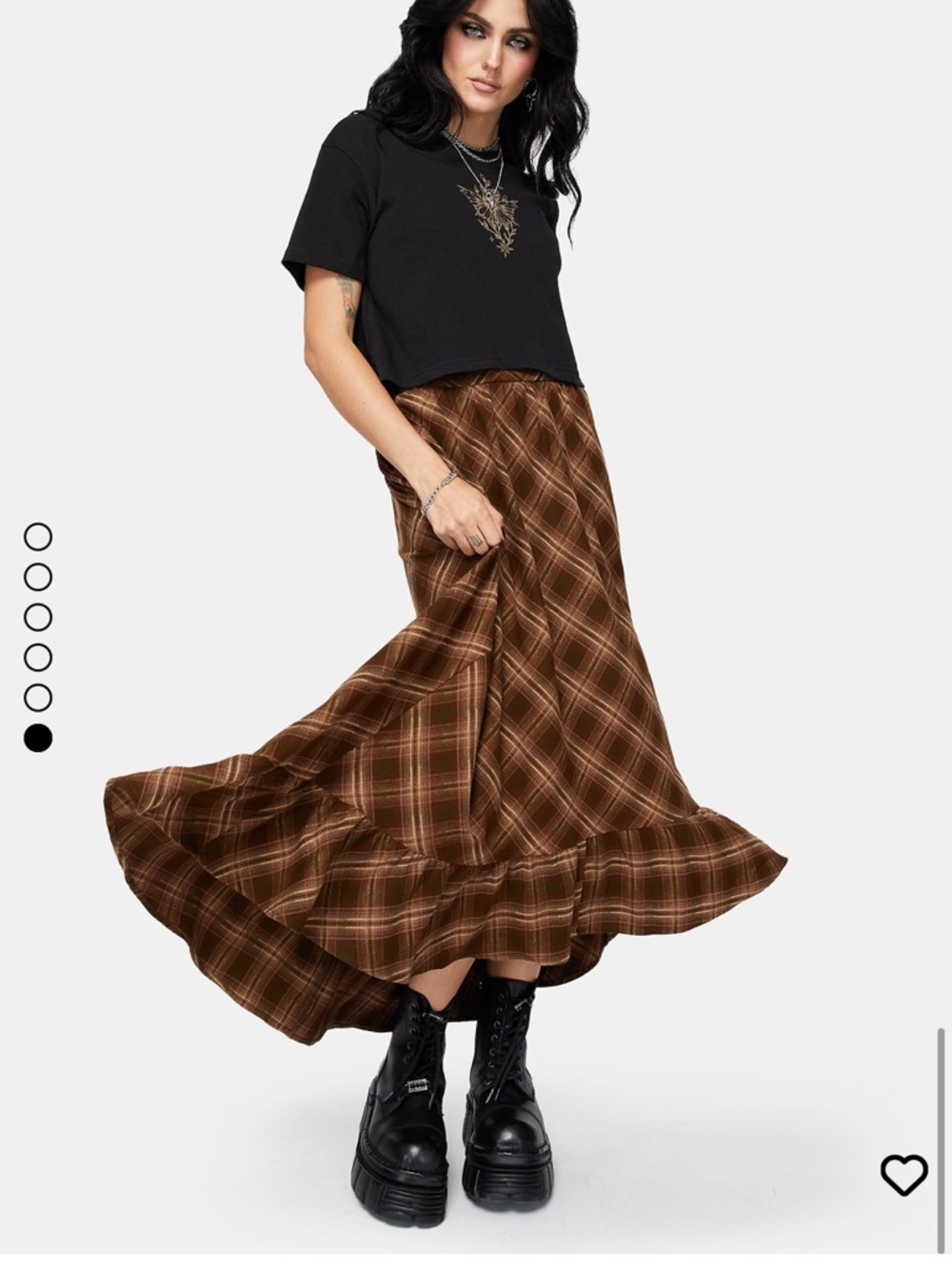 Disturbia Wrenna Ruffle Hem
Check Midaxi Skirt - Picture 2 of 9